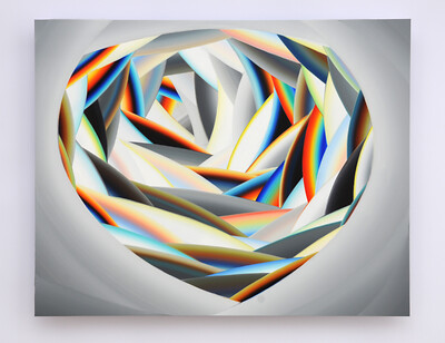 Gerhard Mayer, EP 153 (Diamant), 2022 – 34,3 x 43,4 cm; Öl auf Aluminium; Foto: Studio Gerhard Mayer