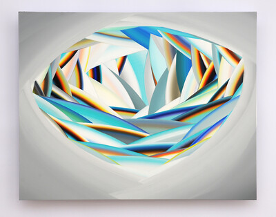 Gerhard Mayer, EP 154 (Diamant), 2022 – 34,3 x 43,4 cm; Öl auf Aluminium; Foto: Studio Gerhard Mayer
