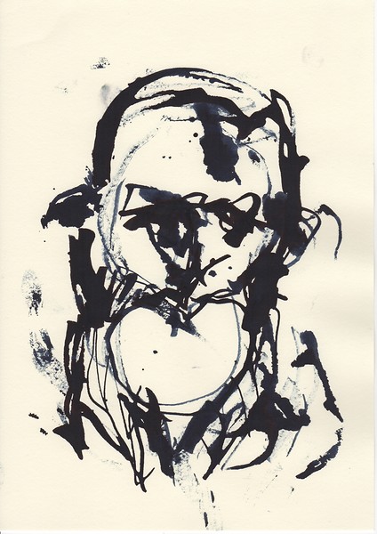 Obstesser 4 (12-teilig), 2018 &ndash; 29,7 x 21 cm; Tusche auf Papier