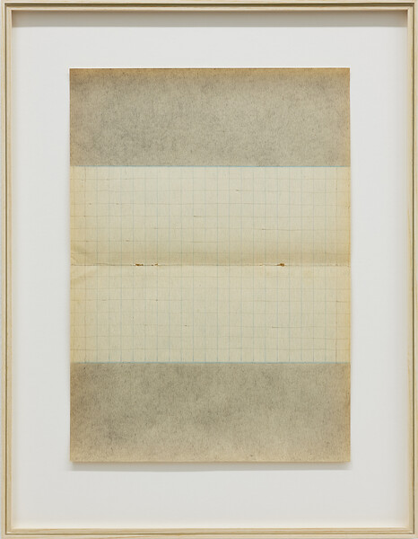 Landschaft ohne Berg (11), 2022 &ndash; Farbstift auf liniertem Papier; 29,7 x 21 cm; gerahmt; Foto: Annette Kradisch (gefördert durch: bbco Marken Raum GmbH)