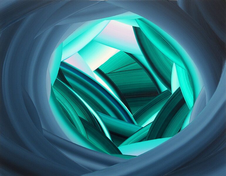 EP 125 "„Turmalin", 2019 &ndash; 34,3 x 43,4 cm; Öl auf Aluminium; Foto: Studio Gerhard Mayer