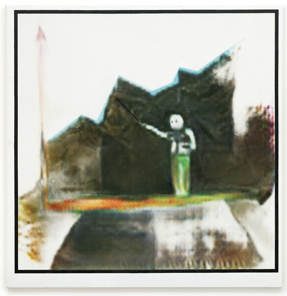 Untitled, 2019/21 &ndash; 150 x 145 cm; Pigmentdruck, Gesso, Acryl, Firnis auf Leinwand; Foto: Timo Ohler