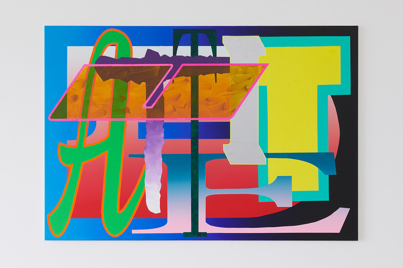 B 707 (Attitude), 2024 &ndash; 120 x 160 cm; Acryl auf Leinwand; Foto: Annette Kradisch