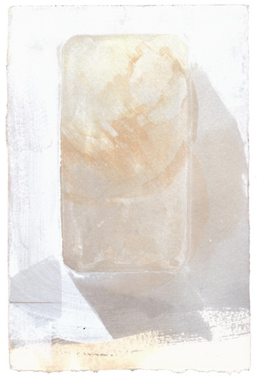 Jasmin Schmidt, Marmor Licht, 2018 &ndash; 22 x 14,5 cm; Pigment/Kasein auf Papier