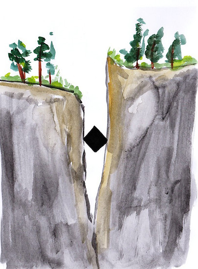 Sebastian Tröger, "Ojemine", 2015 &ndash; 29,7 x 21 cm (gerahmt); Mischtechnik/Papier; Foto: Tim Hufnagl