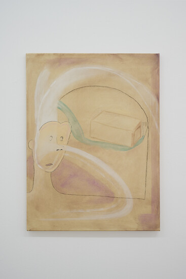 „Die unzumutbare und unverständliche Situation - was wird uns gezeigt”, 2025 &ndash; 80 x 60 cm; Mischtechnik auf Leinwand; (Foto: Annette Kradisch)