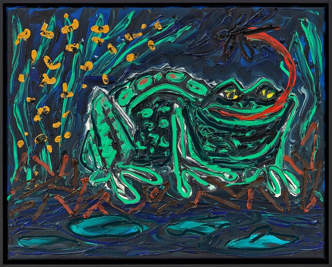 Sebastian Tröger, Erfolgreich durch die Nacht, 2022 &ndash; 42cm x 52cm; Öl und Acryl auf Leinwand; Foto: Tim Hufnagl