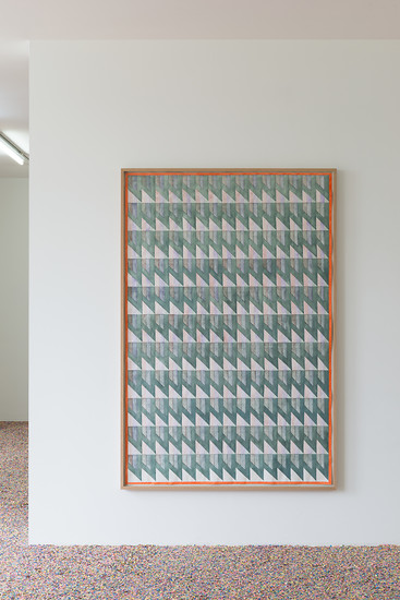 grenzen (C), 2017 &ndash; mit Rahmen 189 x 127 cm; Aquarell, Papier; Foto: Annette Kradisch