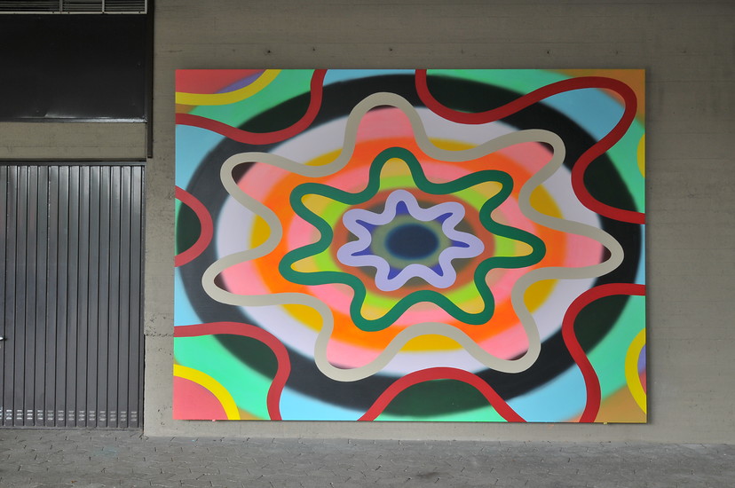 Ben Hübsch, EFA 4, 2008 &ndash; 250 x 370 cm; Acryl auf Holz; Foto: Annette Kradisch