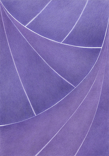 Nachtschatten, 2010 &ndash; 29,7 x 21,0 cm; Buntstift auf Papier, Aludibond