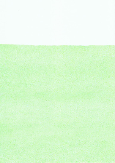 Grasgrün, 2010 &ndash; 29,7 x 21 cm; Buntstift, Papier, Aludibond