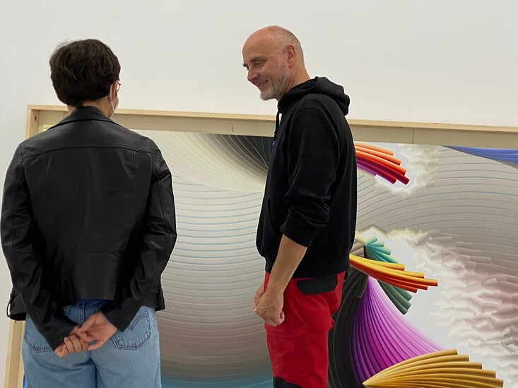 Ausstellungsaufbau: Gerhard Mayer - Selbst musst du hindurch gehen &ndash; Foto: Annette Oechsner