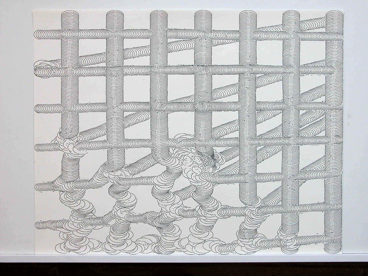 Gerhard Mayer, #319, 2/2008 &ndash; 34,3 x 43,4 cm; Tusche auf Papier