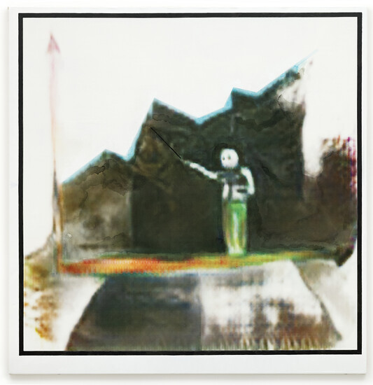 Michael Franz, Untitled, 2019/21 &ndash; Pigmentdruck, Gesso, Acryl, Firnis auf Leinwand; 150 x 145 cm, Foto: Timo Ohler