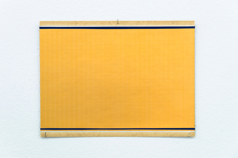 Susanne Roth, Horizont (H 7), 2020 &ndash; 15,5 x 20,5 cm; Collage, einseitig bedruckter Karton, Velourpapier; Foto: Rainer Kradisch