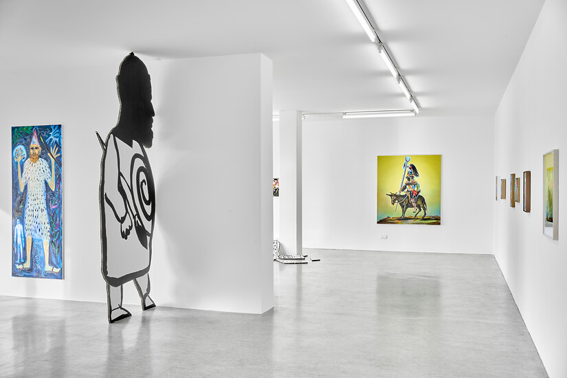 Ausstellungsansicht „Sei mein Freund” Sebastian Tröger und Steve Viezens &ndash; Foto: Tim Hufnagl