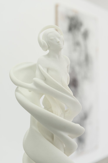 Skluptur ONA, 2018 &ndash; ed. 9; 55 x 14 x 12 cm; Selektives Lasersintering, Polyamide; Foto: Annette Kradisch