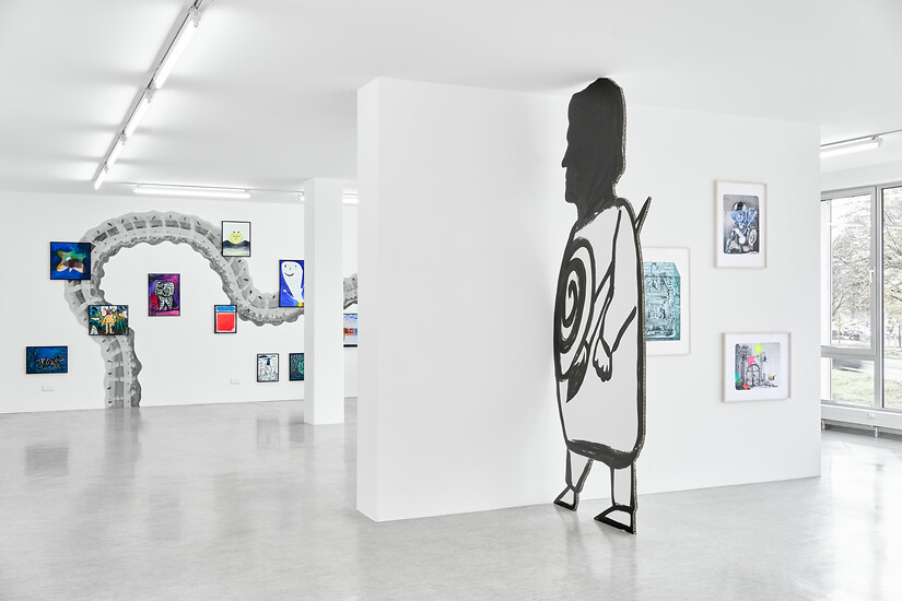 Ausstellungsansicht „Sei mein Freund” Sebastian Tröger und Steve Viezens &ndash; Foto: Tim Hufnagl